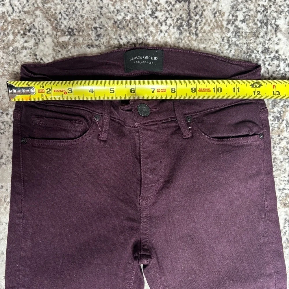Black Orchid Dark Purple / Plum Noah Ankle Skinny Jeans Size 24